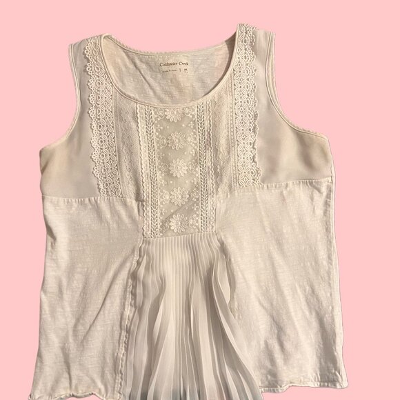Coldwater Creek M 10-12 Lace Top - Picture 1 of 5